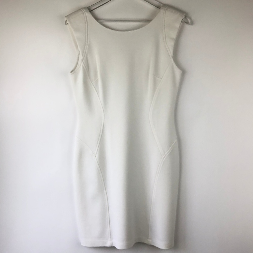 BAILEY44 M Sleeveless Ponte Dress Stretch White